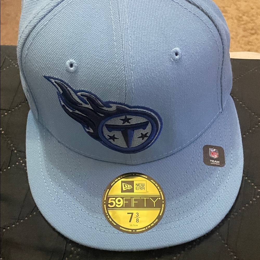 New Era Light Blue Tennessee Titans 59FIFTY Cap with Navy Logo